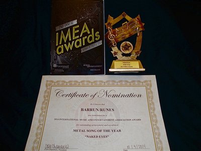 We Won the IMEA Awards 2014,Best Metal Song of the Year