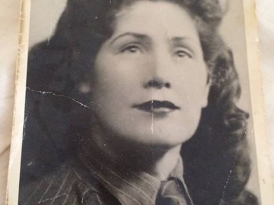 my beautiful grandmother ,,,,, As i put my hand to the pane hers fell upon me