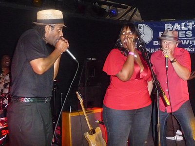 Stacy with Kenny Neal and John Nemeth in Baltimore