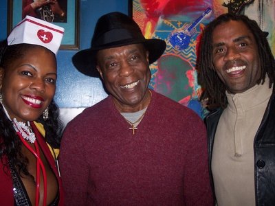 Stacy with Buddy Guy and Kenny Neal