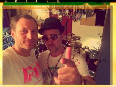 Francesco Mendolia and I doing live drums for "I'm your man"