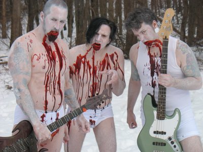 on the set of the "Blood! Shock! Kill! Rock!" Music Video!
