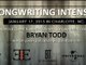 "Songwriting Intensive with Multi Platinum Songwriter & Record Producer, Bryan Todd!
