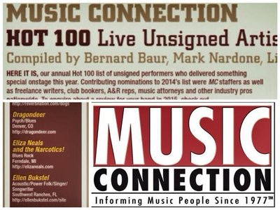 "Eliza Neals and the Narcotics!" HOT 100 Unsigned Bands of 2014/15 Music Connection Magazine!