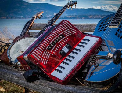 Instruments by the lake