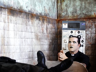 From the Baphomet video shoot; camera by Brett Stillo and Grimes, directed by Kimba.