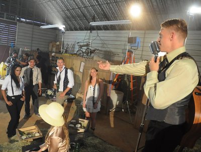 Rehearsing a scene for the video to Moonshine. My first single and drops first quarter 2015