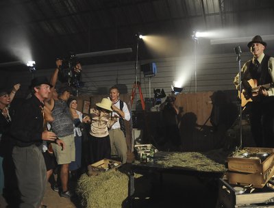 Behind the scenes of Moonshine. 