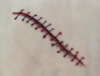 Damage (encaustic art by Lillith)