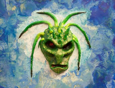 Screams (encaustic art by Lillith)