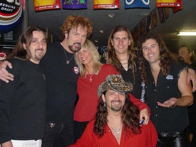 Chris and I with Ironhorse in Columbus, OH, 2004-Drummer Gaetano Nicolosi, Ron Keel, guitarist Jay R