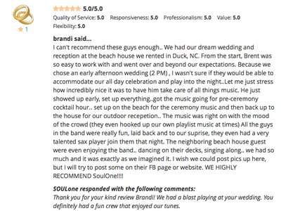 WeddingWire.com Review from Brandi