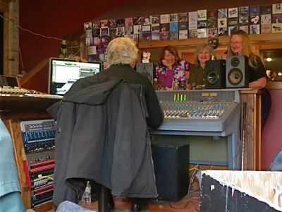 Green Sails recording a "live in the studio" demo at Walls Have Ears with William Stace engineering.