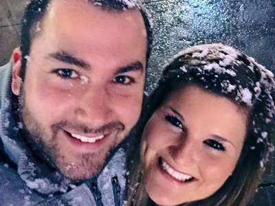 Travis and Katie Reiff - Nashville TN. Yep, that's snow!