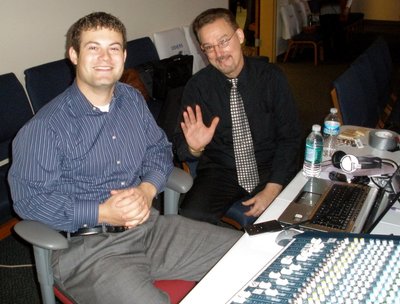 Jeff Jordan and Tim  - final sound prep before the concert