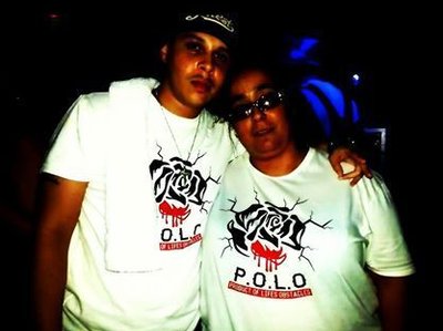 Fellow Supporter at a performance with the official P.O.L.O Concrete rose T
