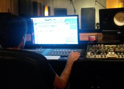 Working with Saul at a vocal session for "More Than Ever"