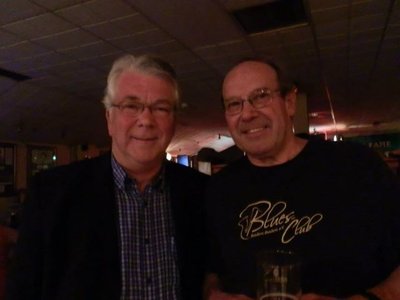 With the great Dave Kelly when I dupported him at Keighley Blues Club