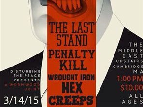 A second flyer for the show at Middle East Upstairs on 3/14/15. 