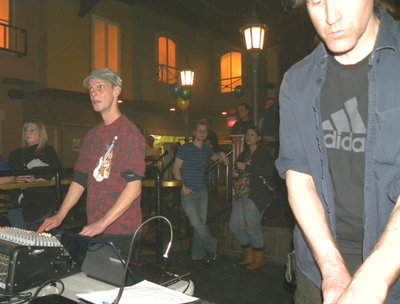 Gordie on sound, Andrew on lights