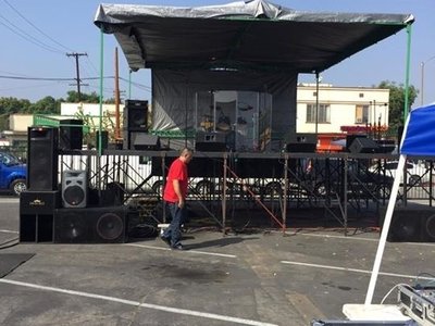 The stage were i'll be performing this afternoon.