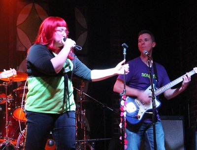 Action shot! Jeff, Donnie (in back), Wynne, Ron, & Irene at The Central