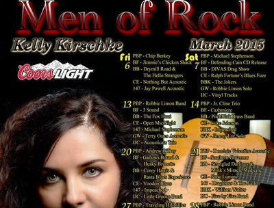 TLP lead vocalist featured on the monthly "Men of Rock" poster calendar publication by Bob Blair