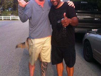 Tim Commerford and I after the Future User Sessions.