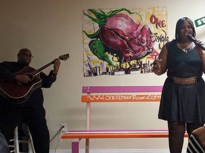 Performing with my big bro during the playformance for Addicted to ADDICTION, Detroit, MI