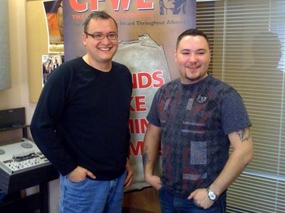with CFWE's Wally Desjarlais