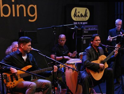 Performing live at the Bing Lounge