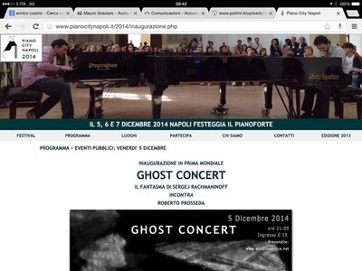 Emiliano Bucci at Naples "ghost concert", "piano city 2014"