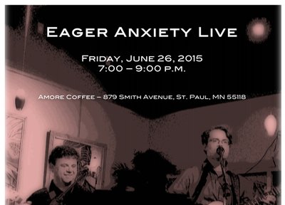 The time at the tone is "Eager Anxiety Live on June 26 at 7:00 p.m. at Amore Coffee" o'clock...ding!