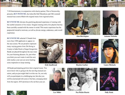 WNC Magazines Feature On Artists Playing The 2015 Asheville Half Marathon