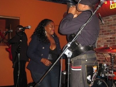On Stage with Sugar Blue at Warmdaddy's