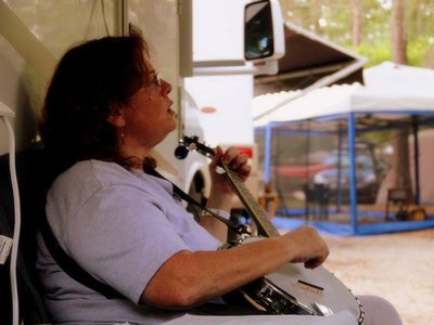 Composing, "Meet You On That Golden Road" @ 2015 Florida Folk Festival. Photo by Louise Bronar