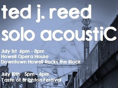July 2015 'Solo Acoustic' schedule