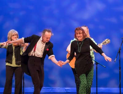 Tomas Kubinek and Bonnee dancing at South Milw PAC 10th Anv. Gala 5/1/15 Photo by Brandon Winkowski