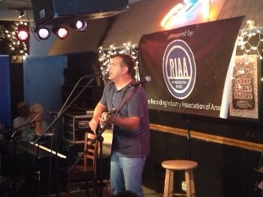 On stage at the Bluebird Cafe in Nashville, TN.