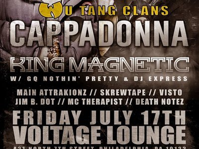 I'll be Opening Up For Wu-Tang's Cappadonna