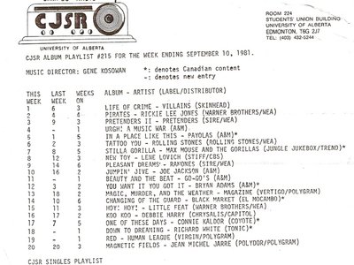 Life of Crime #1 on campus radio
