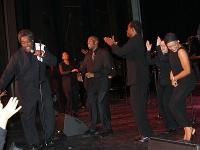 Pastor B. and SWP having a shouting good time with the audience!