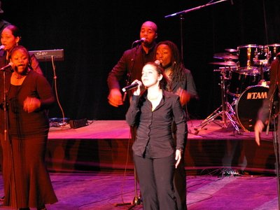 Member Angelena singing from her soul