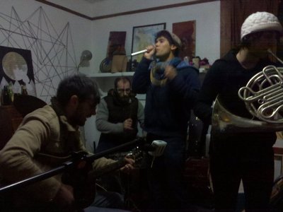 in the "studio"