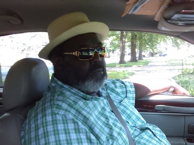 Mr. Lafcat in his Lincoln after a Gig