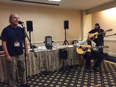Paul Levinson, Peter Rosenthal, and Bob Rosenthal at LI-Con2 Concert 15 August 2015