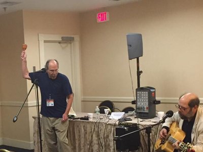 Paul Levinson and Peter Rosenthal at LI-Con2 concert in Ronkonkoma, NY 15 August 2015