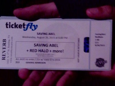 Saving Abel / Red Halo at the Reverb in Reading, PA