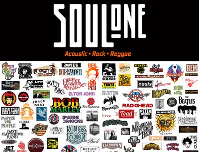 Here's a quick visual menu of what we play/sound like