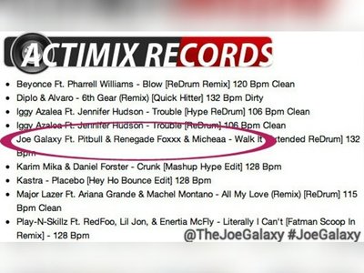 thejoegalaxy DJ Doll, Actimix Malaysia blazin Joe Galaxy "Walk It" Ft Pitbull & Renegade Foxxx